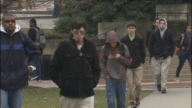 Students at the University of Maryland in College Park are being urged not to walk alone after recent student robberies. News4's Jackie Bensen reports.