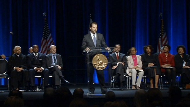New and reelected members of the D.C. Council ready to start their new terms after an official swearing-in ceremony Wednesday. However, city leaders acknowledge they need to do a lot more to remove a cloud of ethics problems that still hangs over city government. News 4's Tom Sherwood talked to council members at today's swearing-in ceremony.