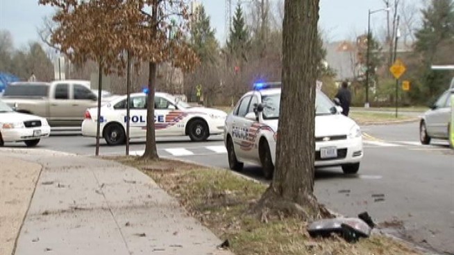 D.C. police arrest a man suspected of trying to carjack not one, but two cars in the middle of rush hour this morning at Ward Circle near American University.