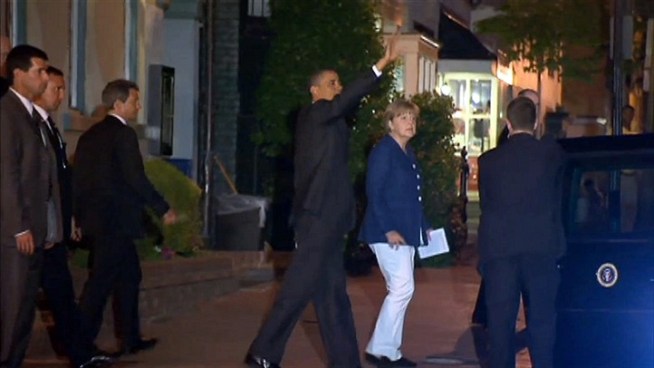President Barack Obama and German Chancellor Angela Merkel swung by 1789 Restaurant in Georgetown.