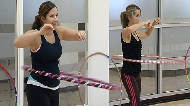 This workout doesn't involve a whole lot of hoopla. That's because all you need is a hula hoop.