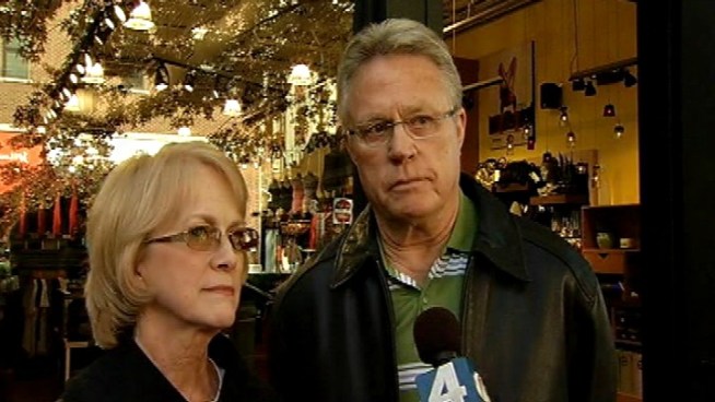 One day after Brittany Norwood was convicted of the first-degree of Jayna Murray, the victim's parents visited the Bethesda yoga store where their daughter was killed.