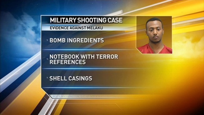 Yonathan Melaku, 22, is charged in five shootings at military buildings in Northern Virginia