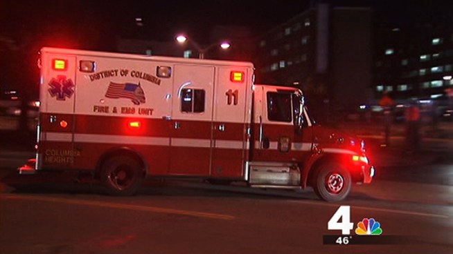 Distric firefighters were forced to take a man suffering from a stroke to a hospital in a fire truck Thursday night because the closest ambulance was seven miles away.