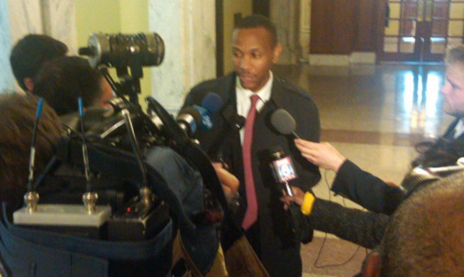 He wouldn't testify at D.C.'s hearing on hiring, but he had plenty to say outside.