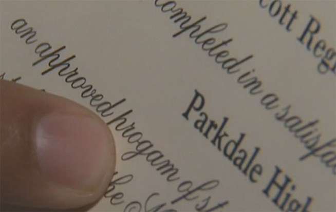A high school in Prince George's County has apologized to thousands of its former students for a misspelled word in their high school diplomas. News4 s Jackie Bensen reports.