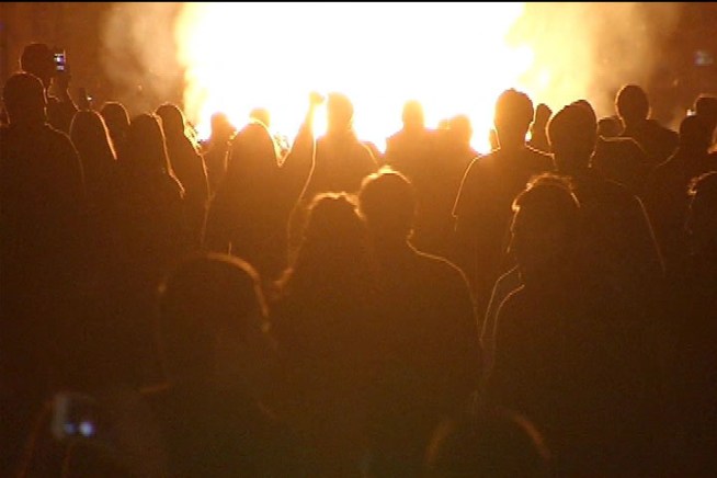 Darcy Spencer reports on the fan celebrations after Maryland's big win over Duke