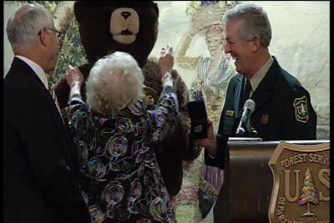 Smokey the Bear, that is.  The actress was named an honorary forest ranger by the <a title=