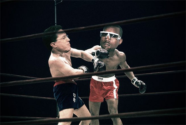 Colbert and Kanye Stoke Pretend Rivalry