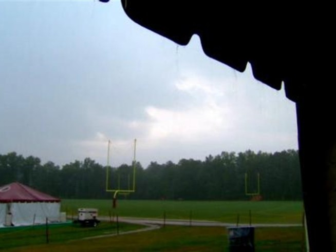 It's a rainy first day of training camp at <a title=