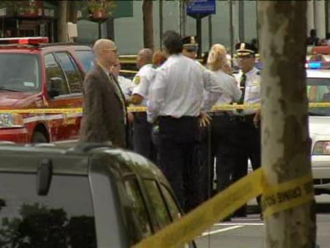 Watch raw video of the scene of a shooting and crash on U Street.