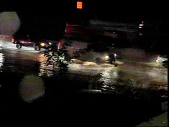 Heavy rains lead to a flooded Beltway.