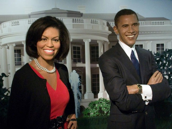 Wax Obama Gets a Party Hat