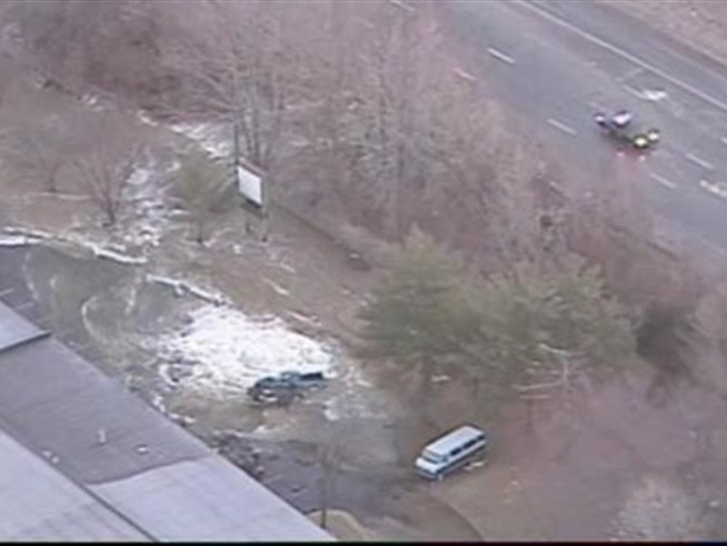 Chopper 4 found two vehicles destroyed by the force of the water.