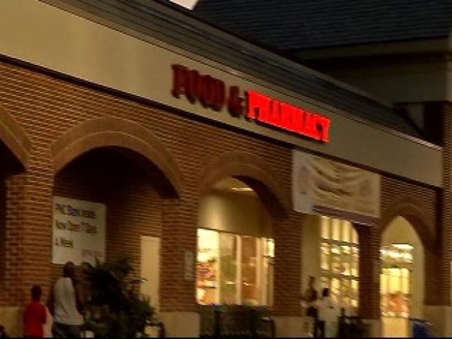 A grocery store's surveillance camera captures a disgusting crime against an unsuspecting female shopper.