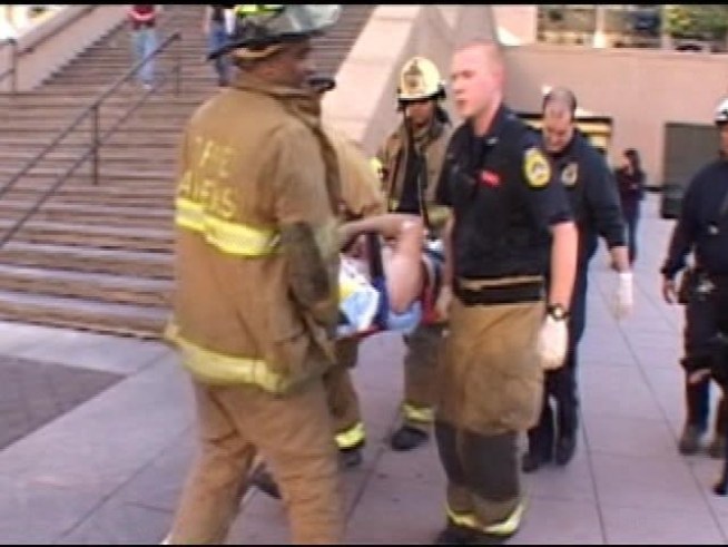 Two people were seriously hurt at the L'Enfant Metro station Saturday.  As News4's Darcy Spencer reports the Metro system appeared overloaded by a surge of people rushing to get to the Rally to Restore Sanity and/or Fear.