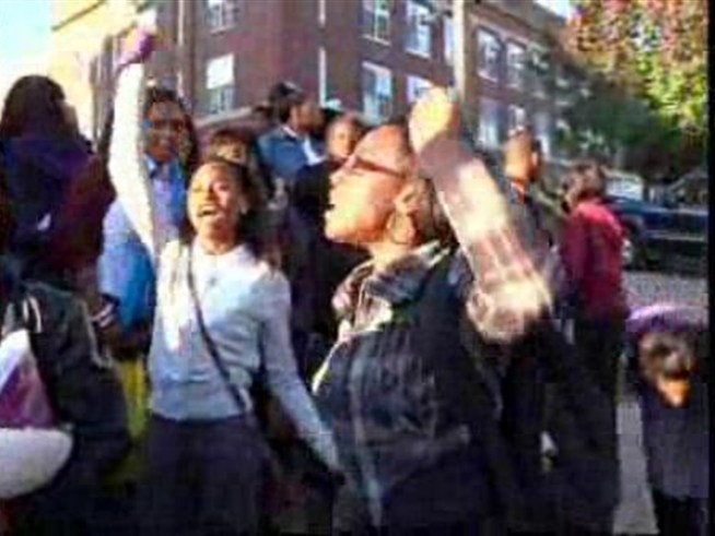 D.C. Public Schools students protest staff reductions.