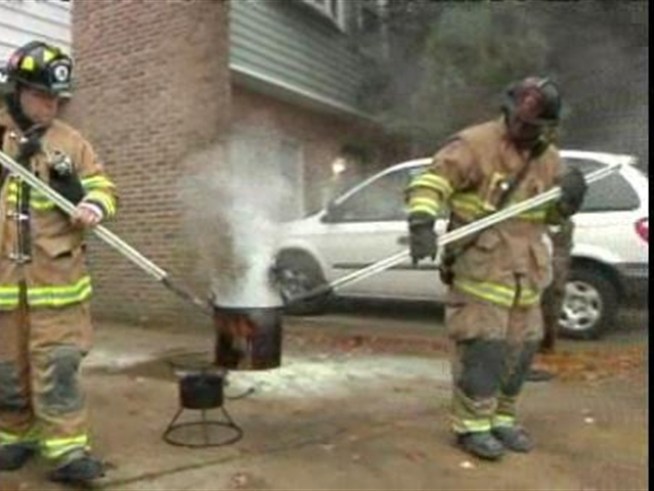 A family in southeast Washington failed to follow a tip firefighters offer every Thanksgiving: Don't put too much oil in your turkey fryer or it will burn!