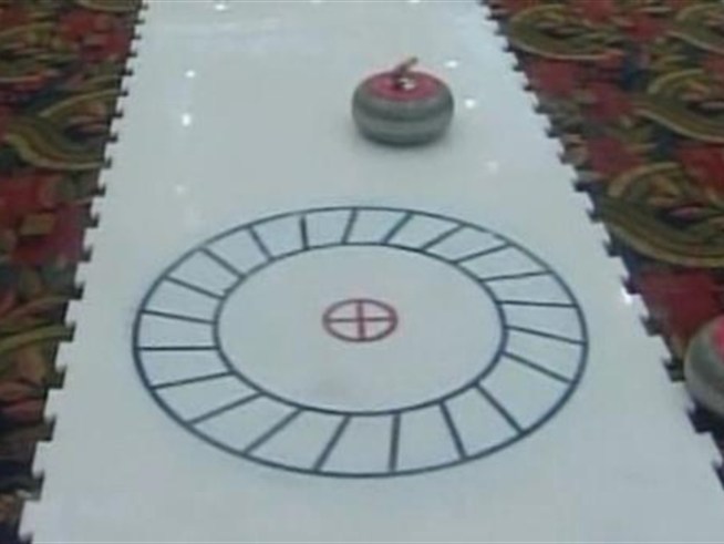 A Hilton Garden Inn DC ballroom was transformed into a curling arena for the weekend.