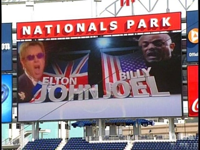 Promo for Billy Joel and Elton John at Nationals Park.