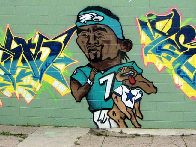 City Removes Vick-Choking-Puppy Mural From Philly Store