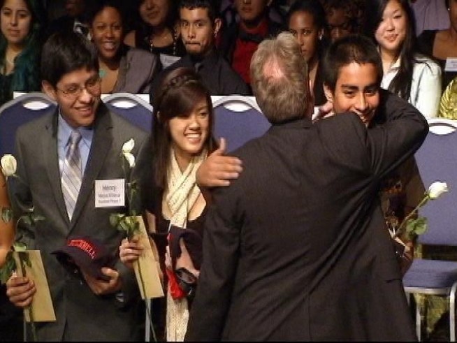 Sixty-two high school seniors in the District got full tuition scholarships to attend college in the fall.