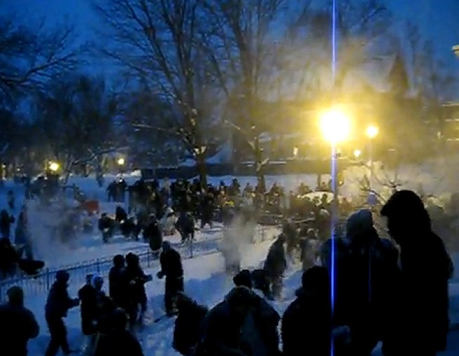 GW Victorious Over Georgetown in Snowdome of Doom