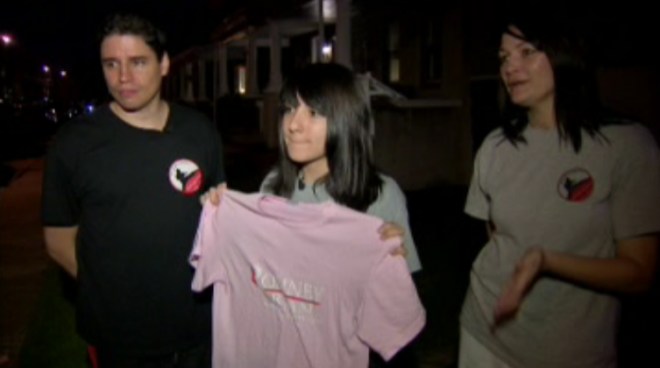 A student at Charles Carroll High School in Port Richmond says she was teased and nearly kicked out of class for wearing a Mitt Romney T-shirt. NBC10's Claudia Rivero talked to the student and her family Wednesday night about the incident.