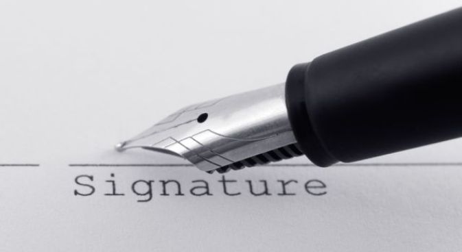 Please Sign "On the Line"