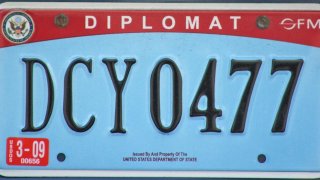 Diplomatic license plate