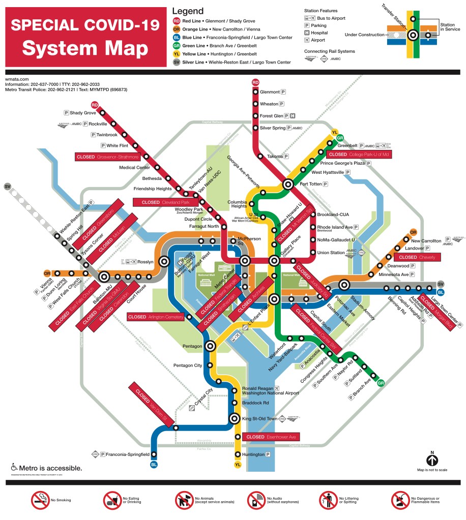 map of new metro closures