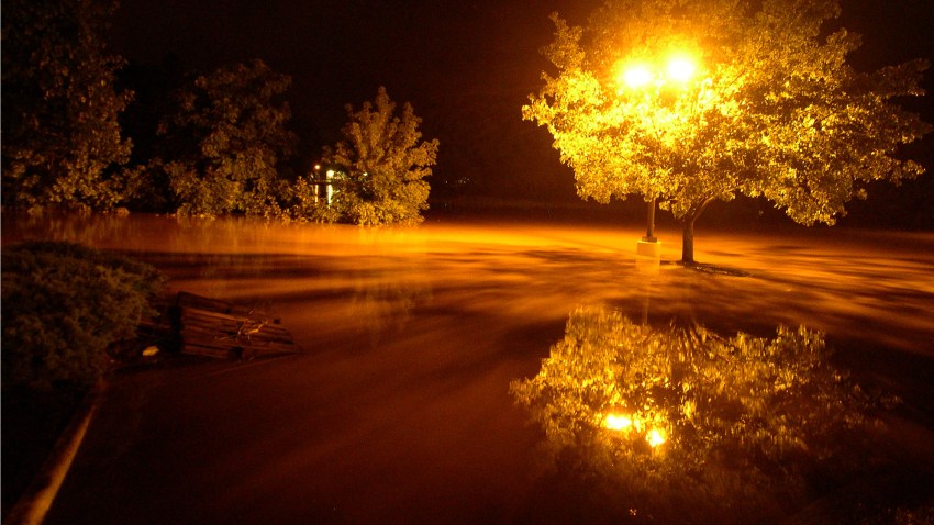 6-10-2013 Mountain Run Floods Town Square Mall Parking Lot