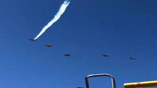 pilots from the flyover above stafford hospital