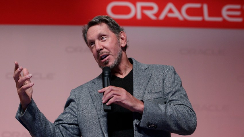 In this Sept. 26, 2011, file photo, Oracle CEO Larry Ellison speaks at the SPARC SuperCluster conference at Oracle headquarters in Redwood City, Calif.
