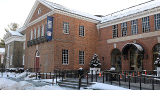 Exterior view of the main entrance to the National Baseball Hall of Fame and Museum Friday, Feb.1, 2019, in Cooperstown, N.Y.