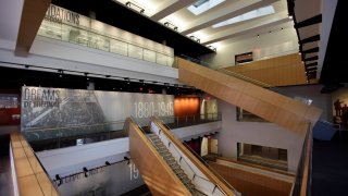 The interior of The National Museum of American Jewish History in Philadelphia