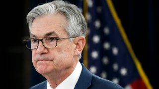 In this Tuesday, March 3, 2020 file photo, Federal Reserve Chair Jerome Powell pauses during a news conference to discuss an announcement from the Federal Open Market Committee, in Washington.