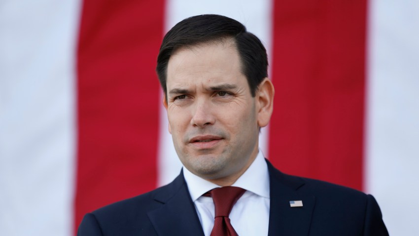In this March 4, 2016, file photo, Republican presidential candidate, Sen. Marco Rubio, R-Fla., appears at a campaign rally in Topeka, Kan.