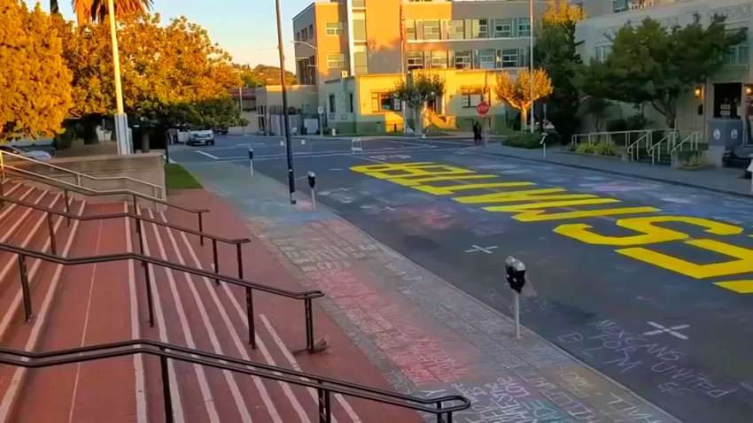 A Black Lives Matter street mural in Martinez has been marred by controversy.