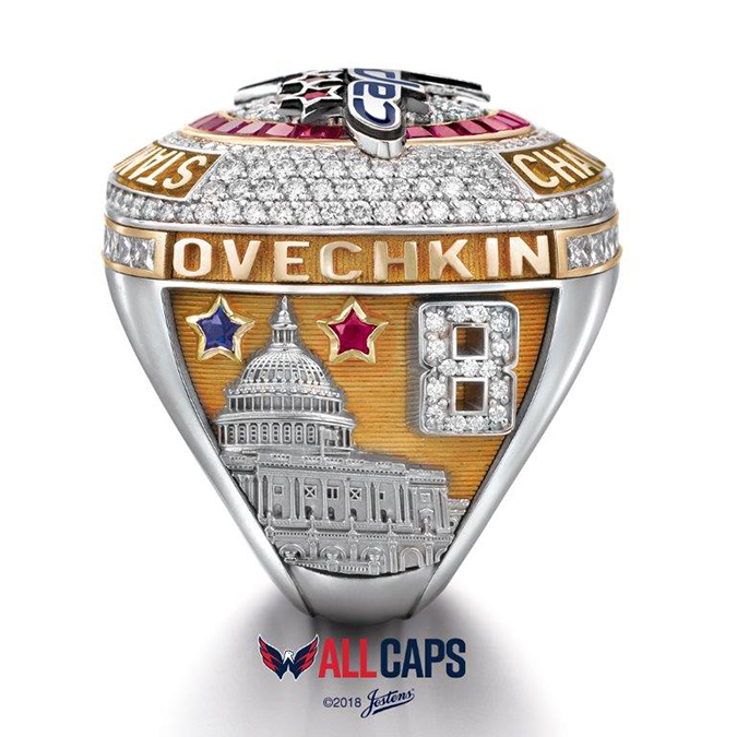 Washington Capitals 2018 Alexander Ovechkin NHL Stanley Cup Championship Ring - No - 12