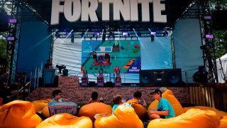 A view from the 2019 Fortnite World Cup Finals, round two on July 27, 2019, at Arthur Ashe Stadium, in New York City.