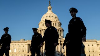 Police officers at the U.S. Capitol