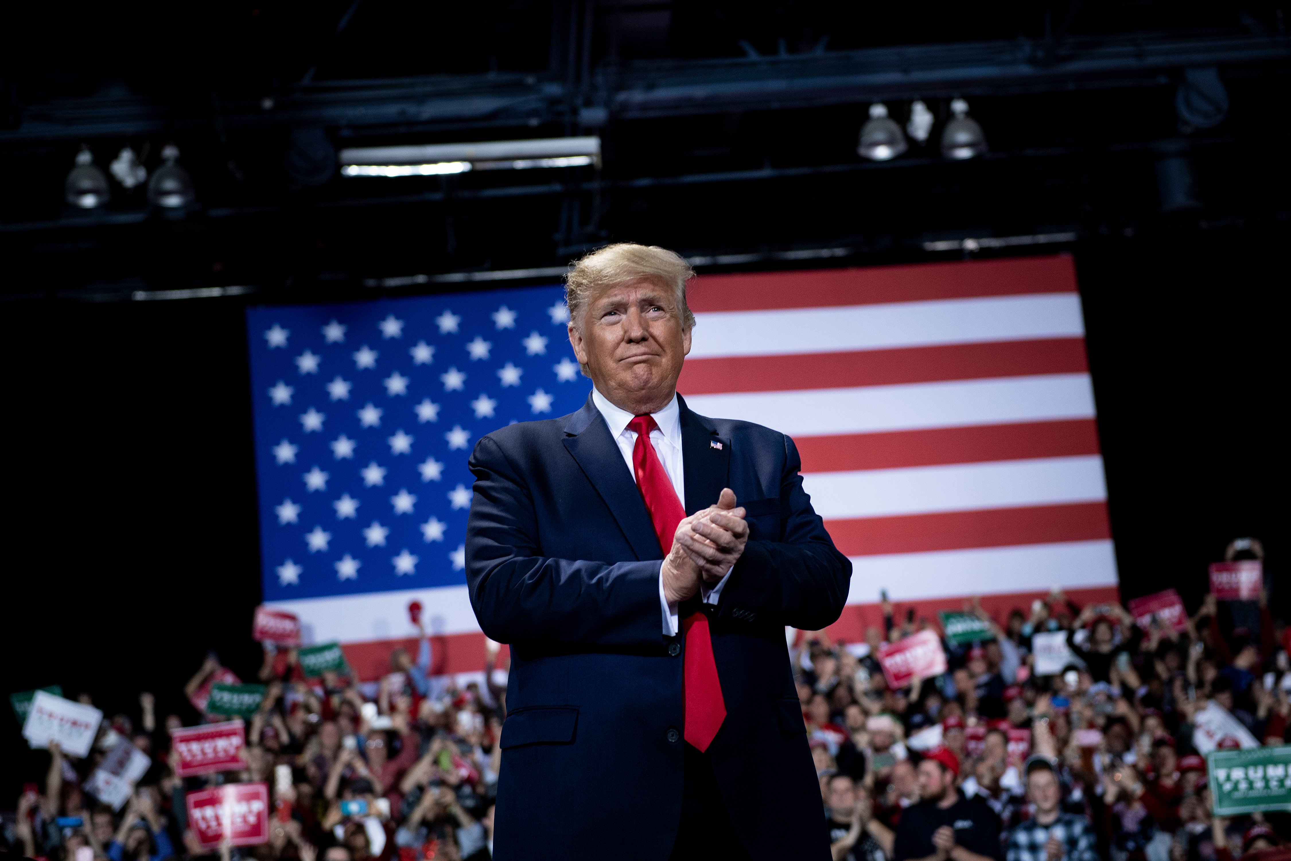 Defiant Trump Rallies Supporters in Michigan as House Impeaches Him ...