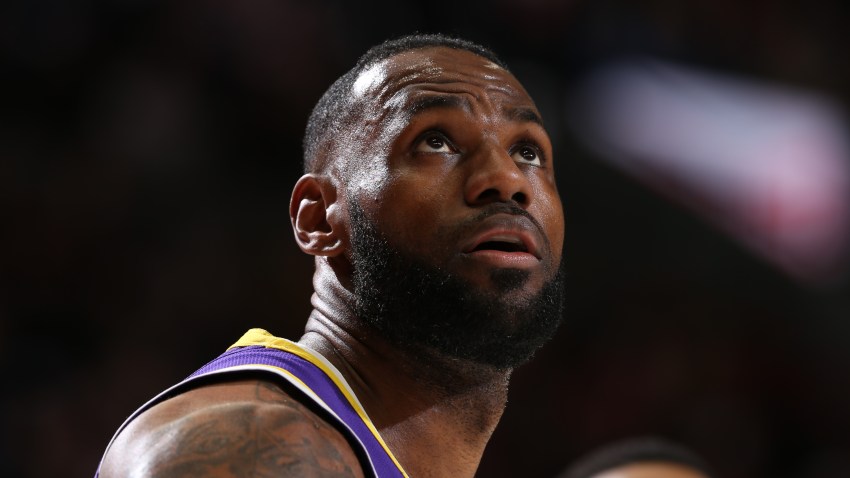 LeBron James #23 of the Los Angeles Lakers.