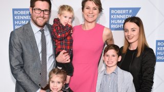 In this Dec. 12, 2019, file photo, David McKean, Maeve Kennedy Townsend McKean and family attend the Robert F. Kennedy Human Rights Hosts 2019 Ripple Of Hope Gala Auction in New York City.
