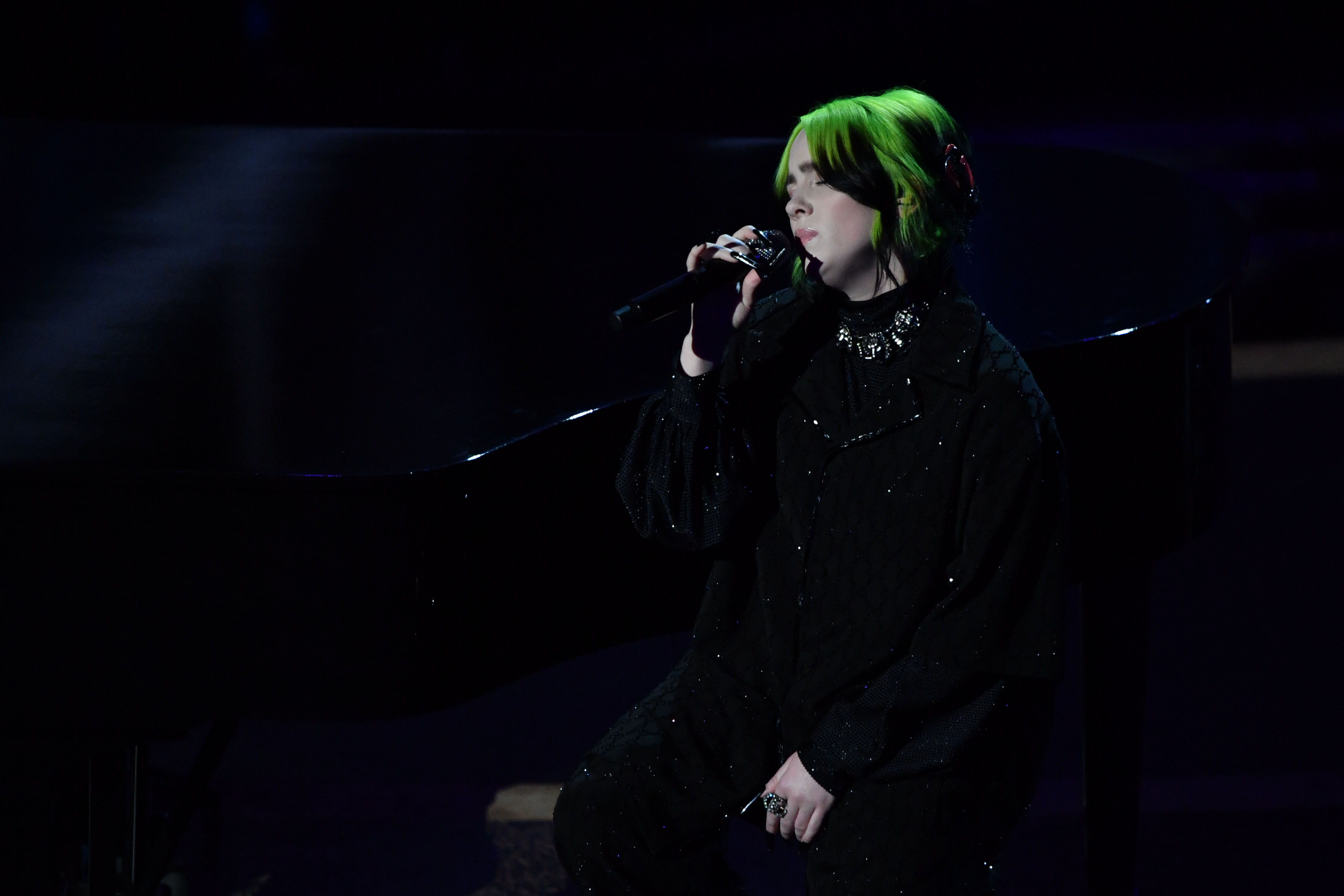 Billie Eilish performs onstage during the 92nd Oscars at the Dolby Theatre in Hollywood, California on Feb. 9, 2020.