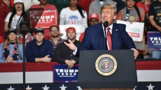 President Donald Trump at a South Carolina rally