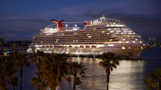 Carnival cruise ship docked in California