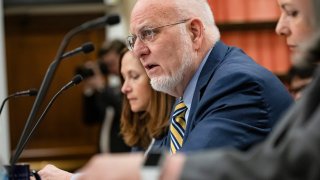 In this March 10, 2020, file photo, Center for Disease and Control (CDC) Director Robert Redfield testifies before the House Appropriations Committee on the CDC's budget request for fiscal year 2021 on Capitol Hill in Washington, DC.