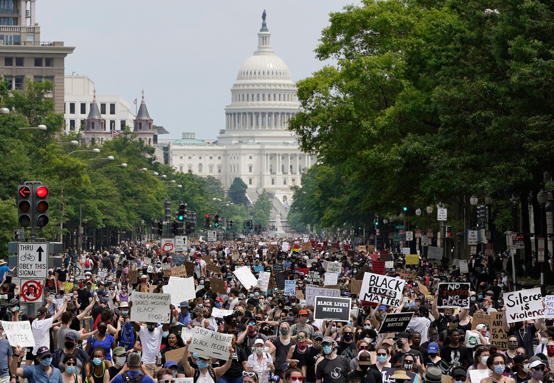 Photos: Thousands of Protesters Gathered for Saturday Demonstrations in ...
